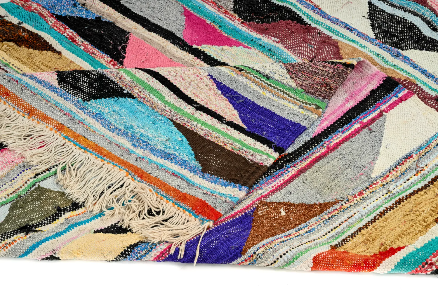 Marokkansk Boucherouite-teppe 145 x 250 cm