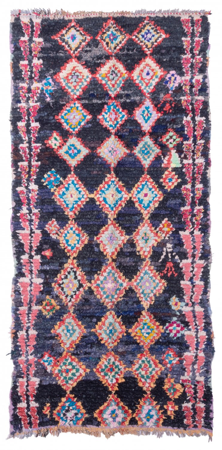 Marokkansk Boucherouite-teppe 235 x 115 cm