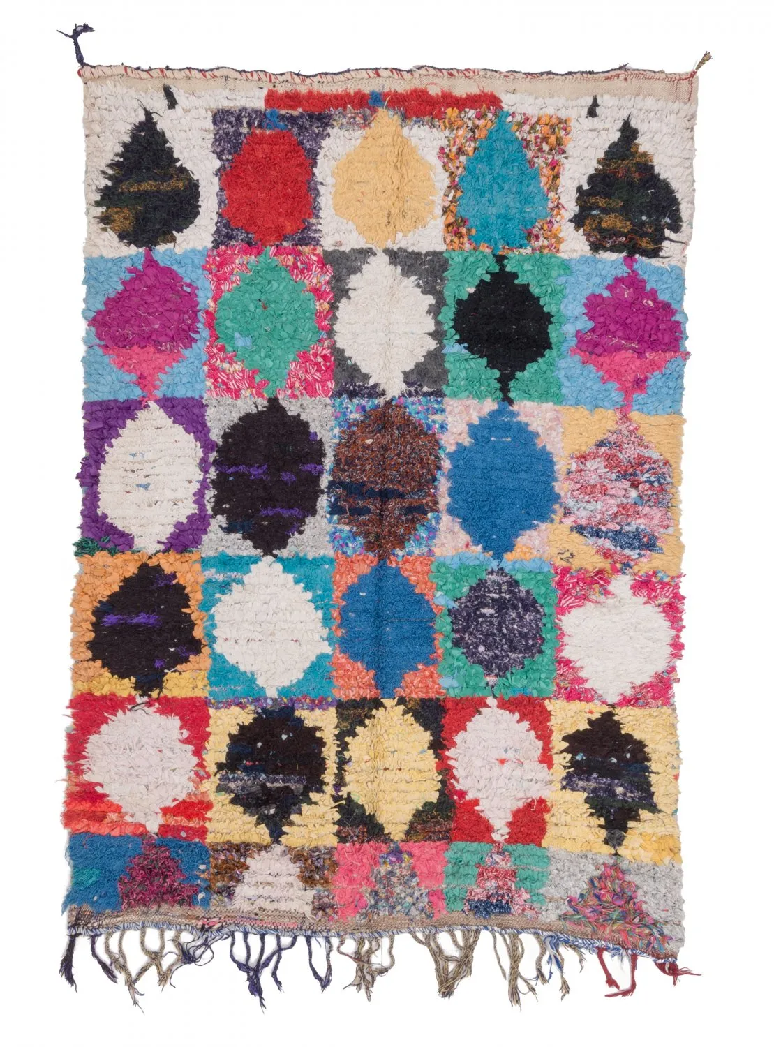 Marokkansk Boucherouite-teppe 210 x 130 cm