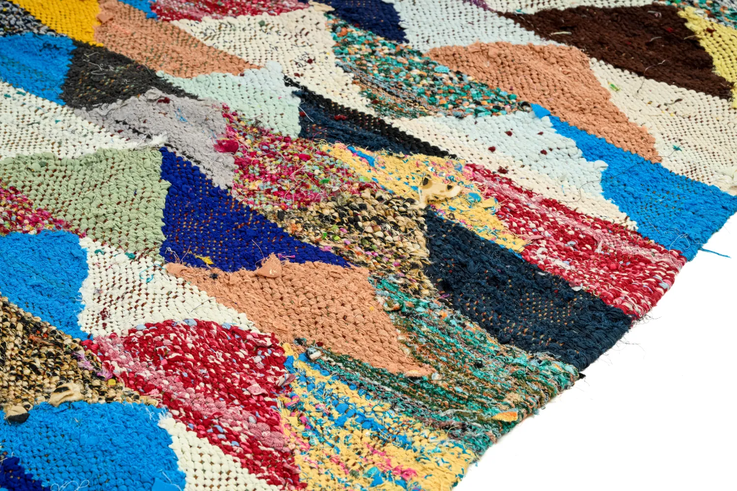 Marokkansk Boucherouite-teppe 125 x 225 cm