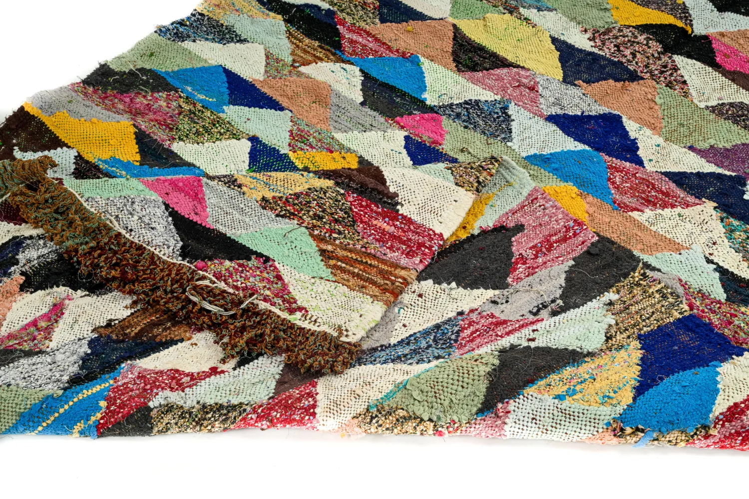 Marokkansk Boucherouite-teppe 125 x 225 cm
