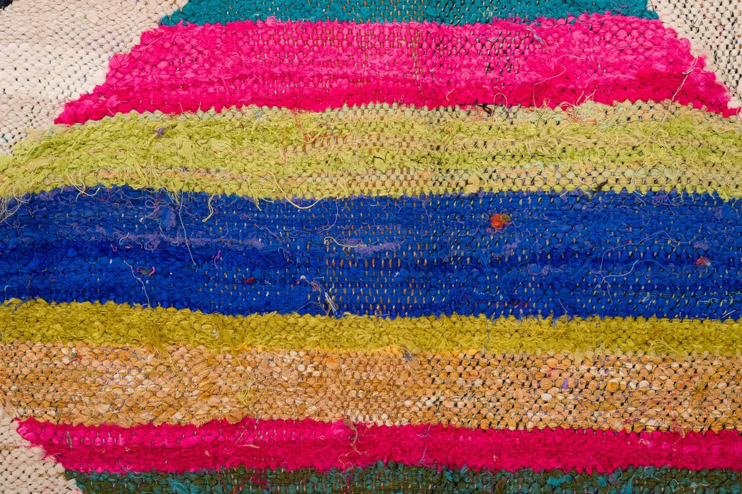 Marokkansk Boucherouite-teppe 135 x 245 cm