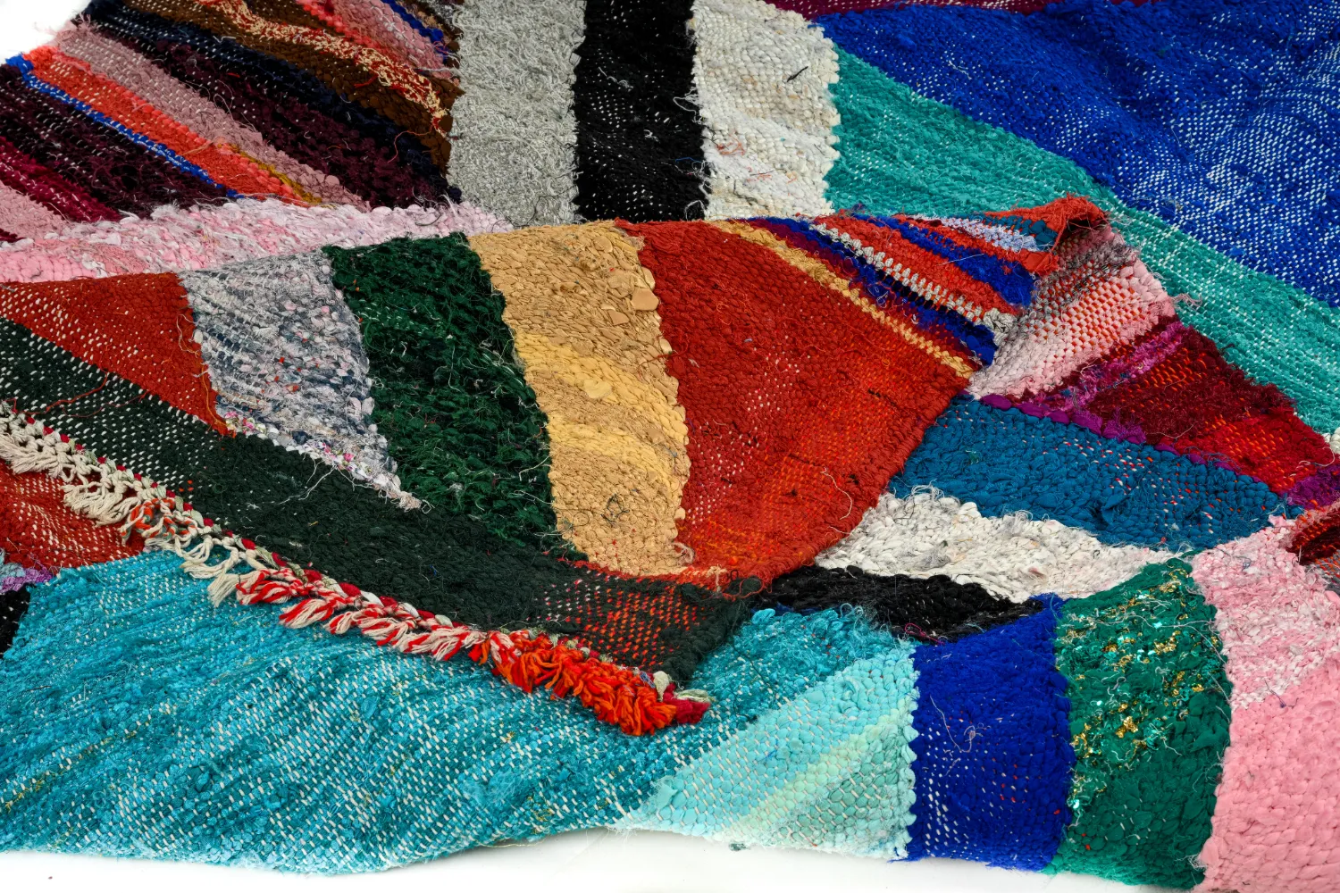 Marokkansk Boucherouite-teppe 135 x 275 cm