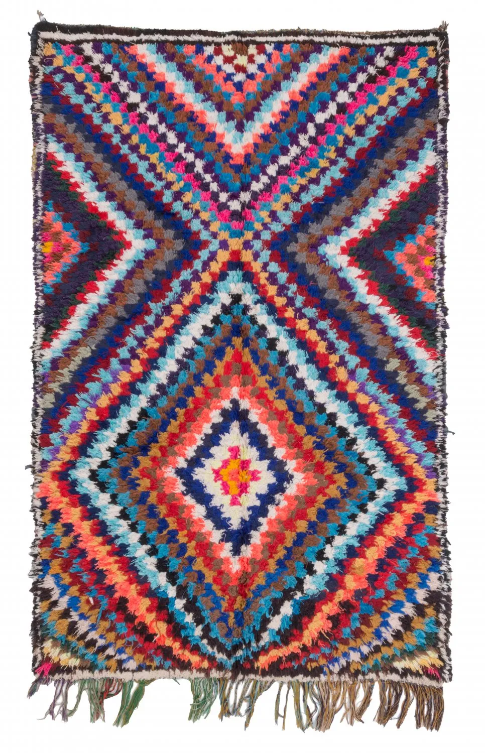 Marokkansk Boucherouite-teppe 210 x 140 cm