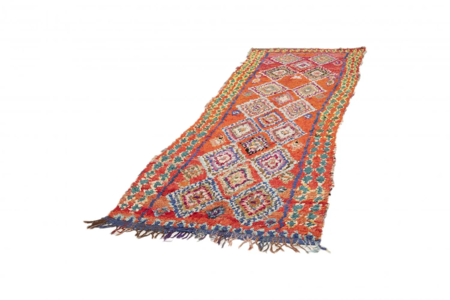 Marokkansk Boucherouite-teppe 285 x 100 cm