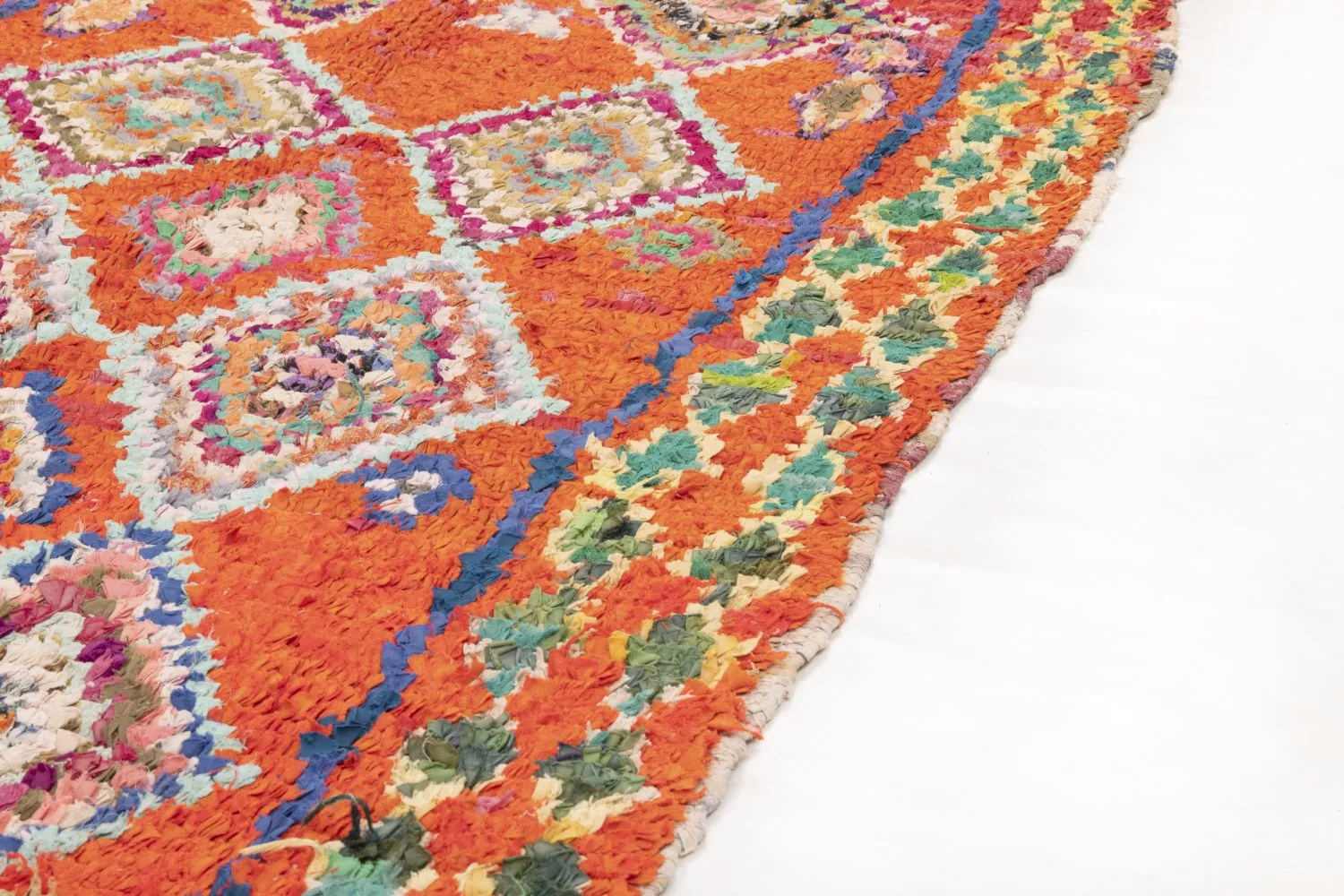 Marokkansk Boucherouite-teppe 285 x 100 cm