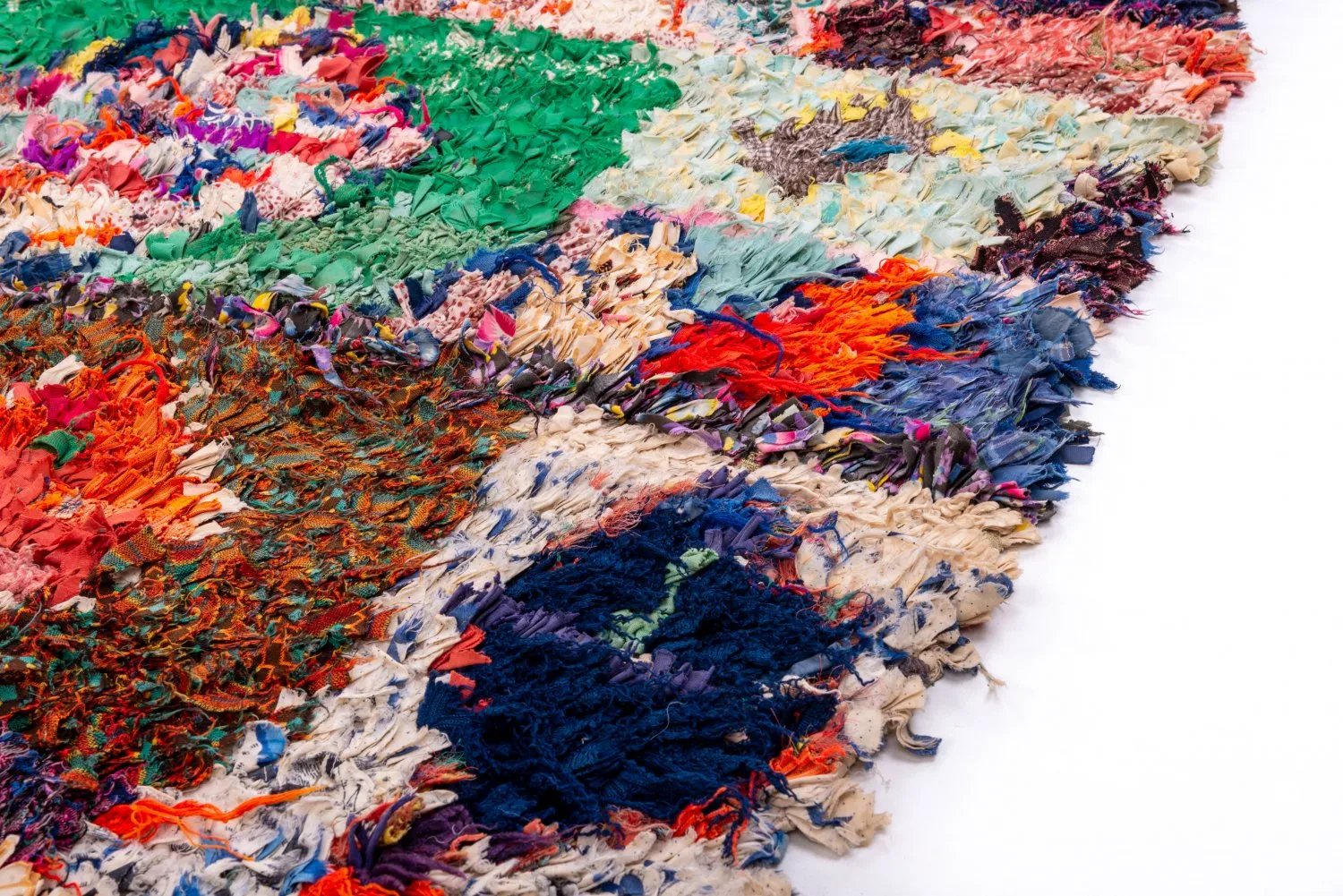 Marokkansk Boucherouite-teppe 255 x 145 cm