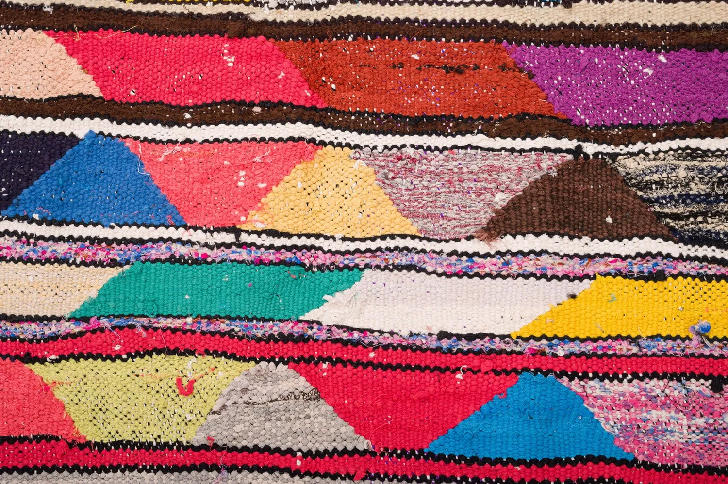 Marokkansk Boucherouite-teppe 130 x 225 cm
