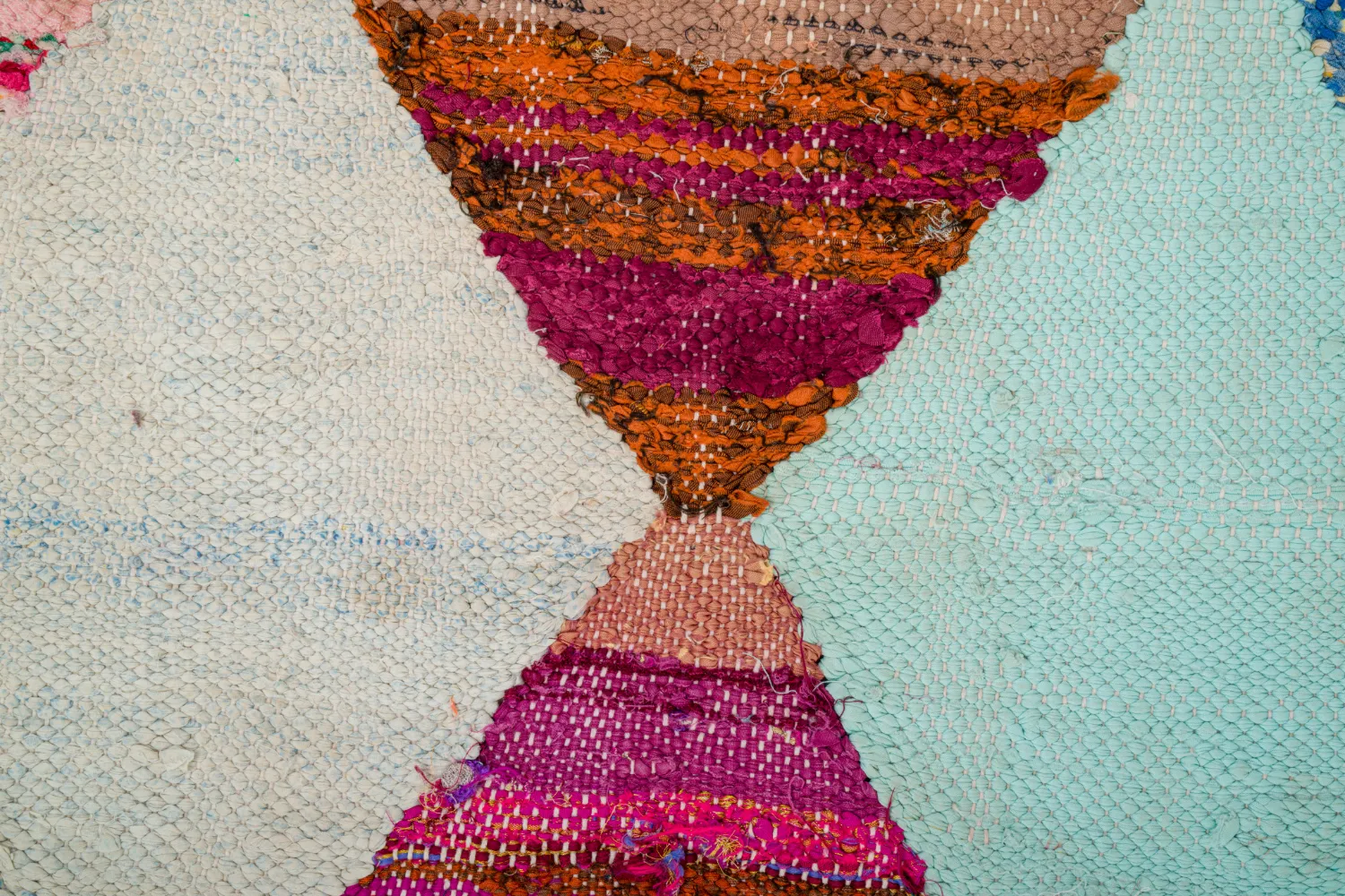 Marokkansk Boucherouite-teppe 140 x 250 cm