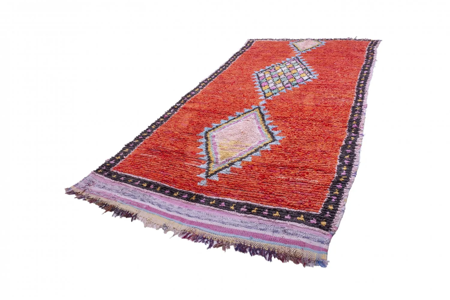 Marokkansk Boucherouite-teppe 365 x 175 cm