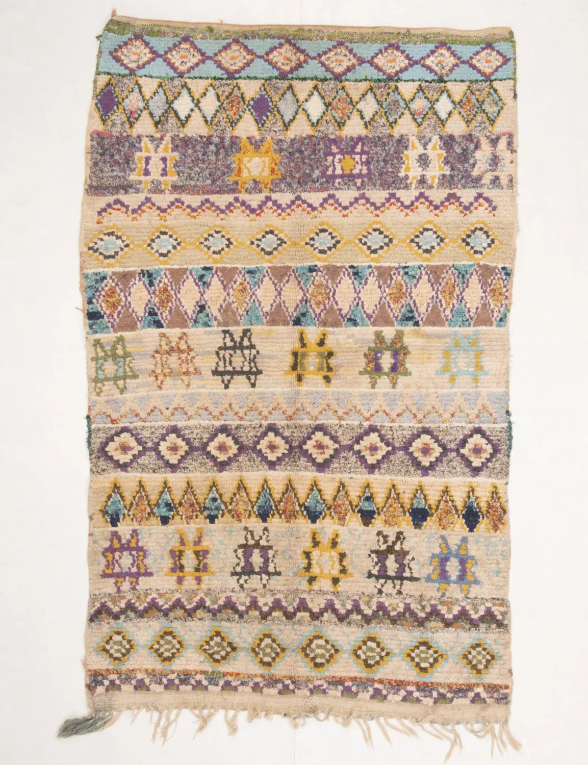 Marokkansk Boucherouite-teppe 195 x 115 cm