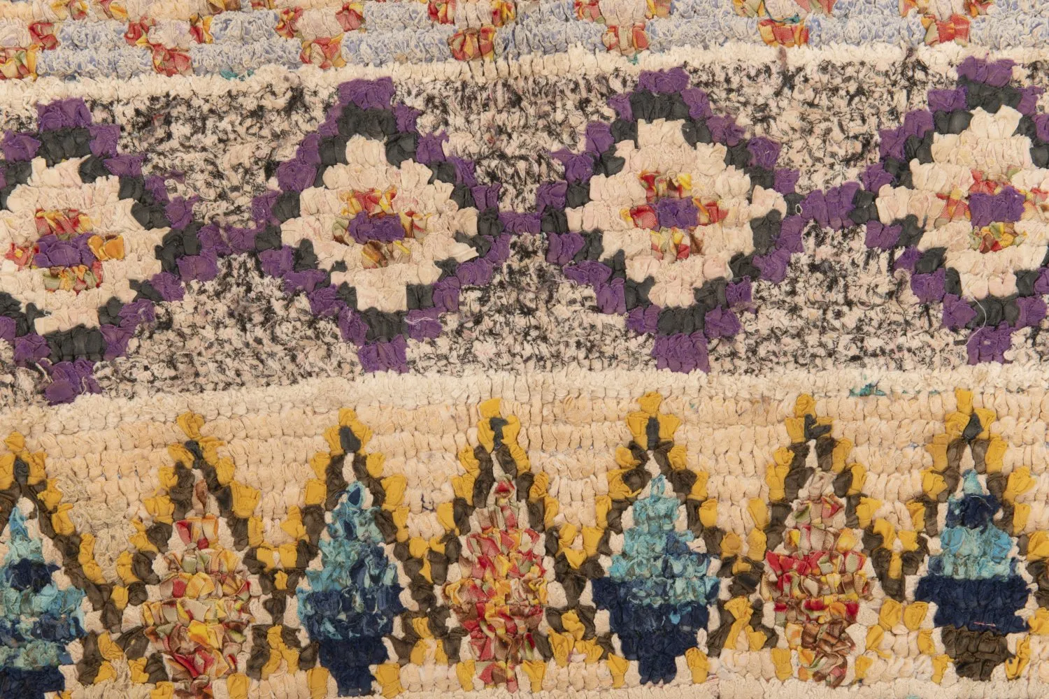 Marokkansk Boucherouite-teppe 195 x 115 cm