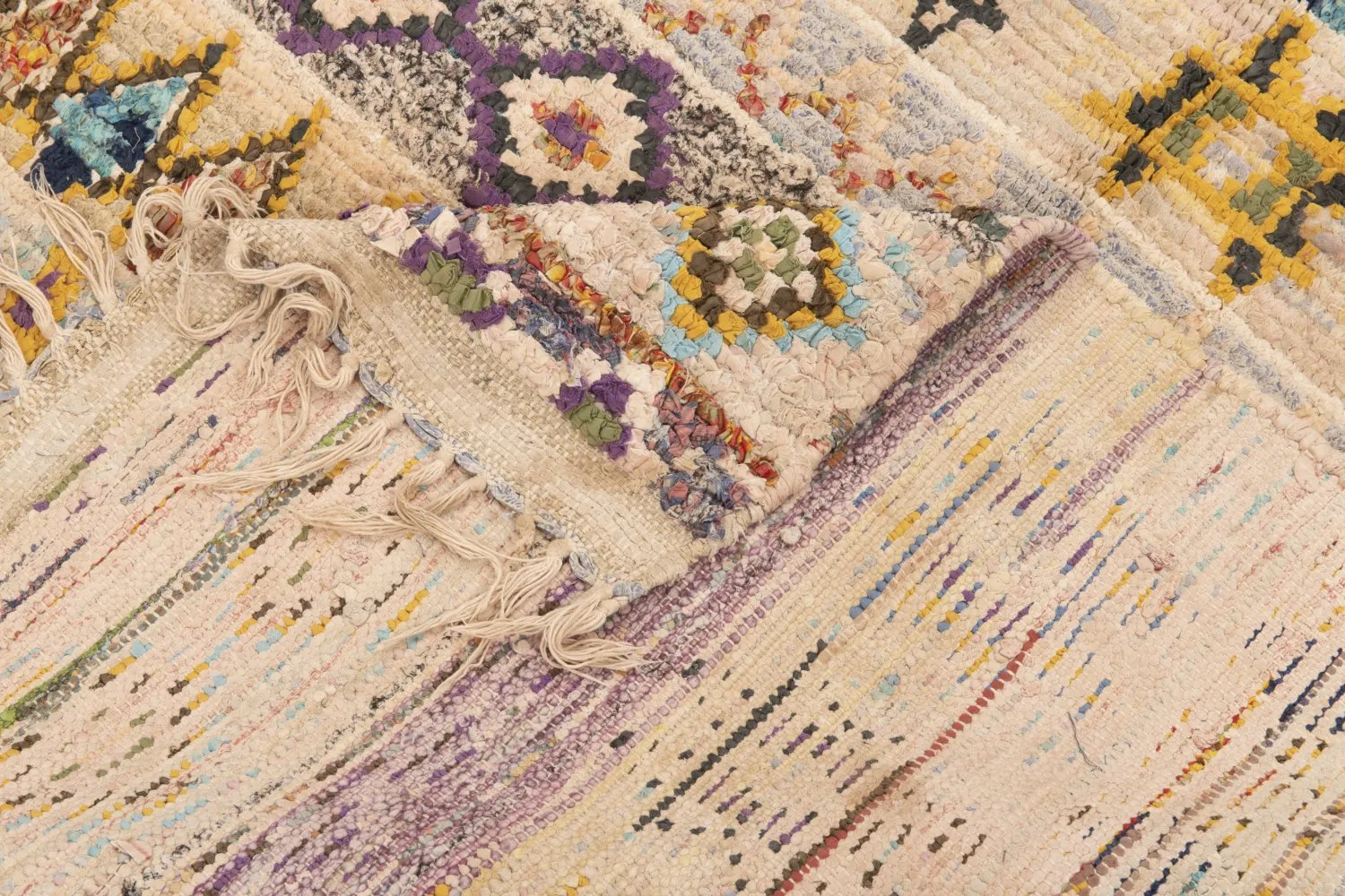 Marokkansk Boucherouite-teppe 195 x 115 cm