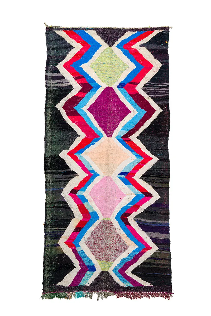 Marokkansk Boucherouite-teppe 150 x 315 cm