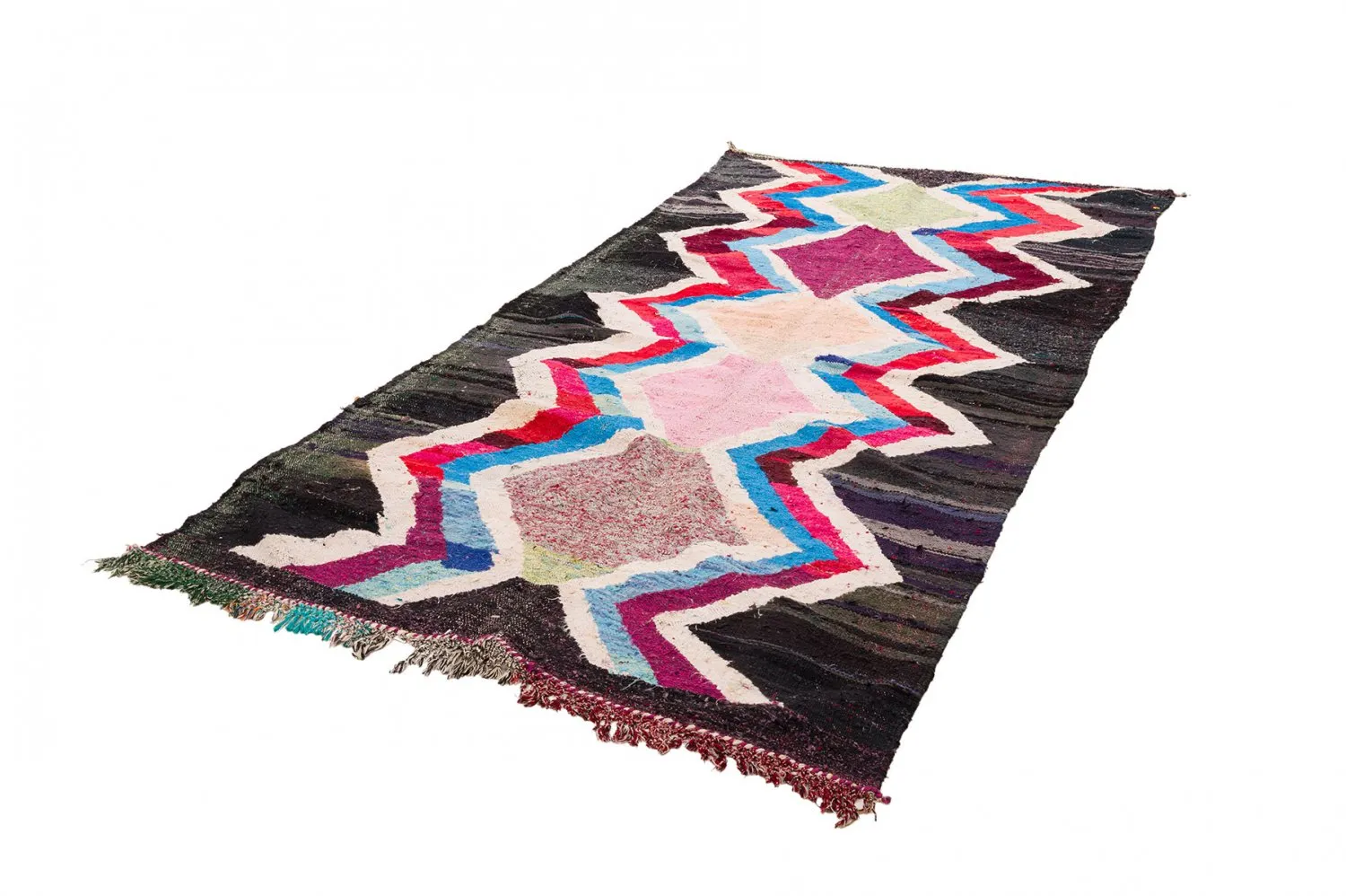 Marokkansk Boucherouite-teppe 150 x 315 cm