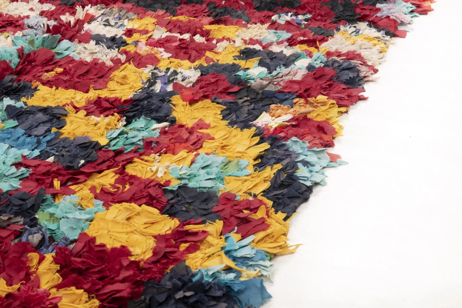 Marokkansk Boucherouite-teppe 255 x 125 cm