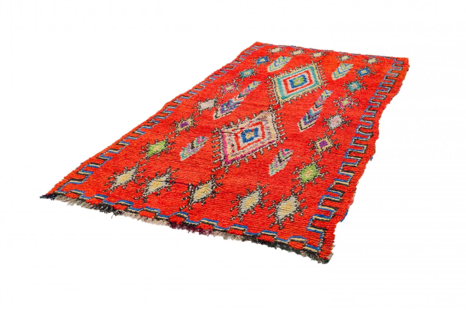 Marokkansk Boucherouite-teppe 285 x 135 cm