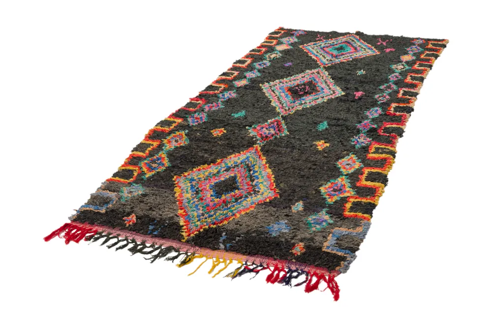 Marokkansk Boucherouite-teppe 285 x 120 cm