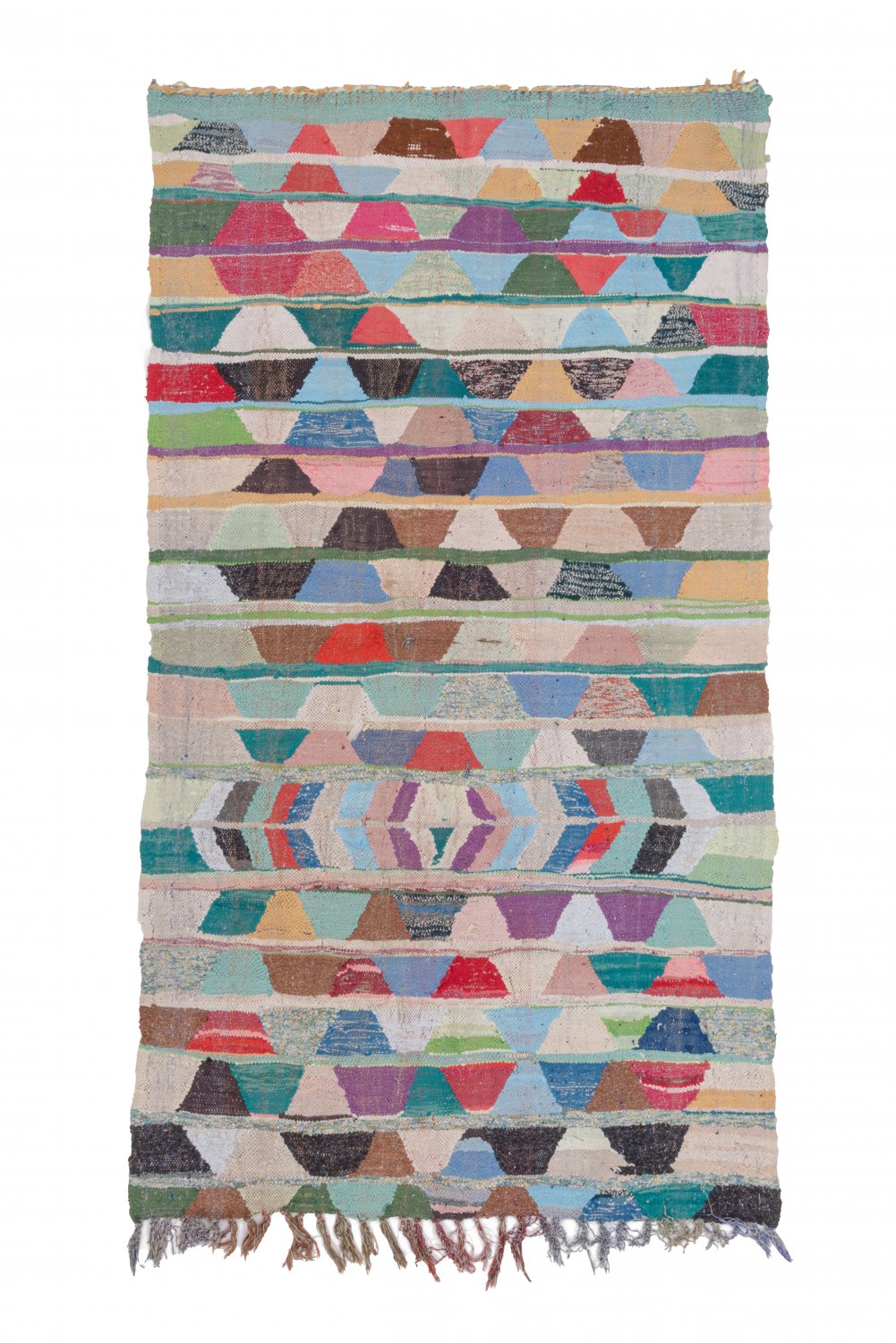 Marokkansk Boucherouite-teppe 250 x 130 cm