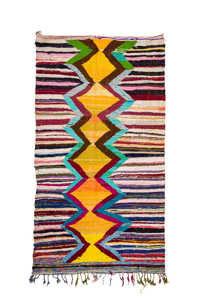 Marokkansk Boucherouite-teppe 150 x 285 cm