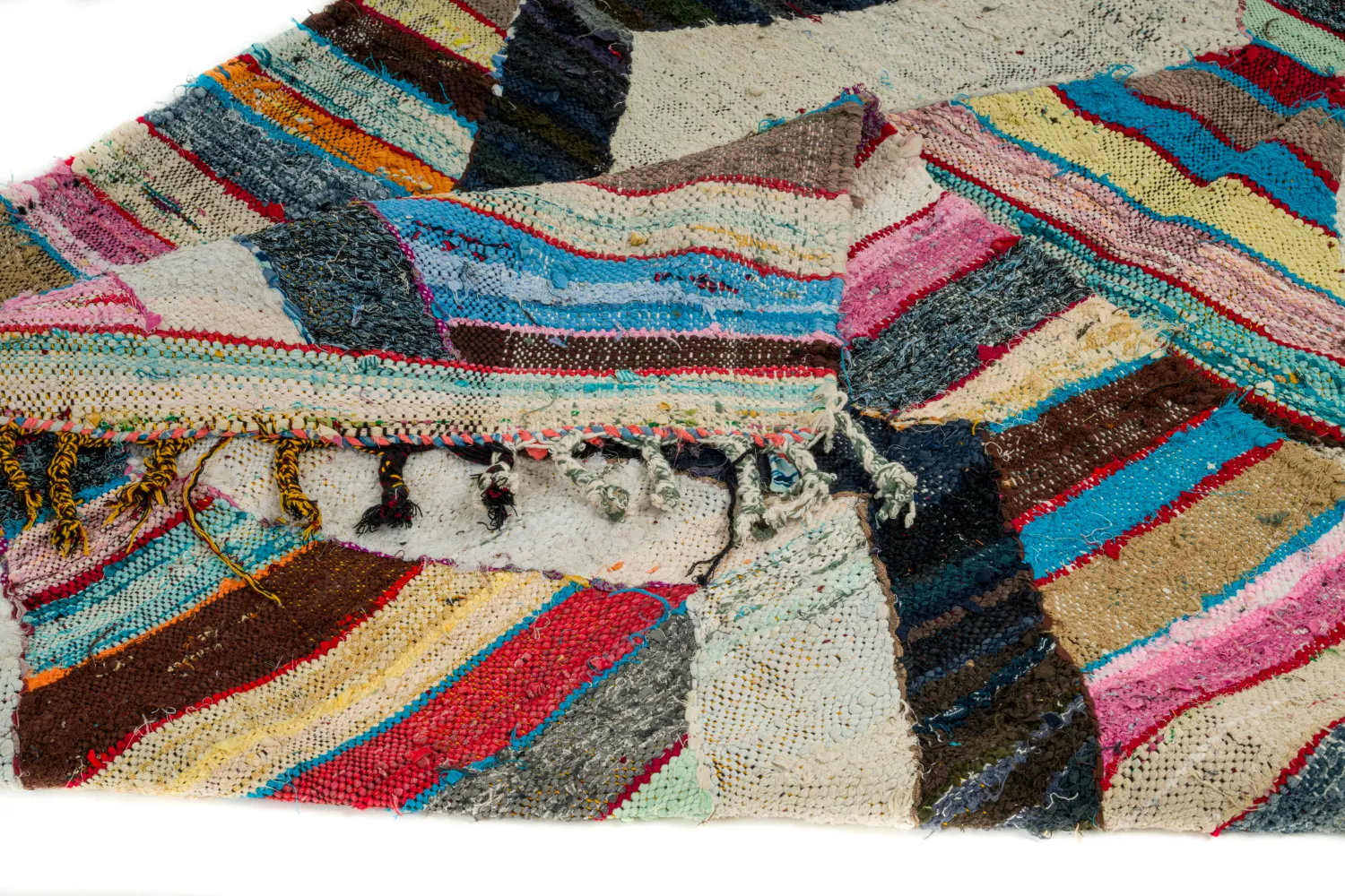 Marokkansk Boucherouite-teppe 125 x 265 cm
