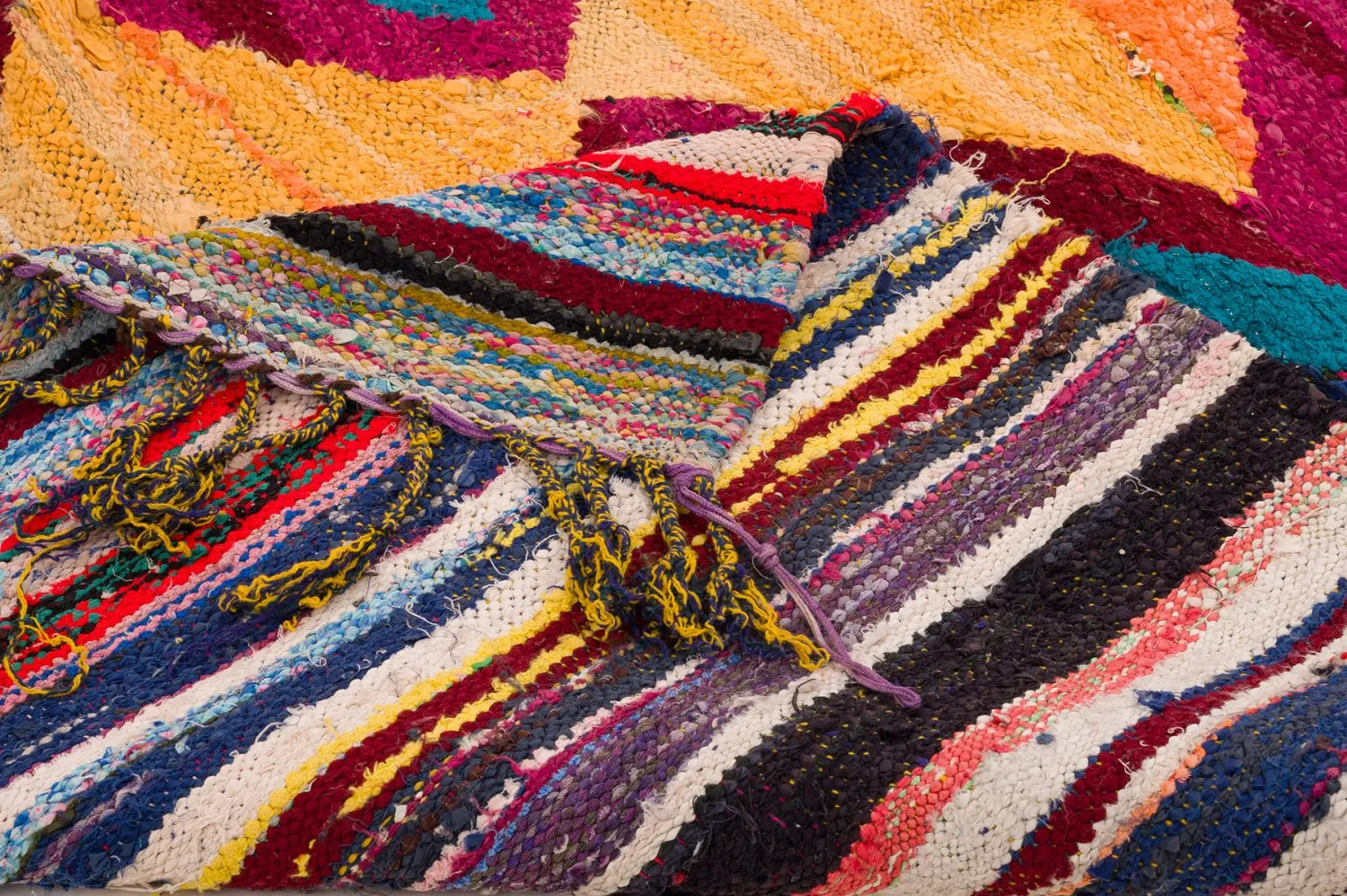 Marokkansk Boucherouite-teppe 150 x 285 cm