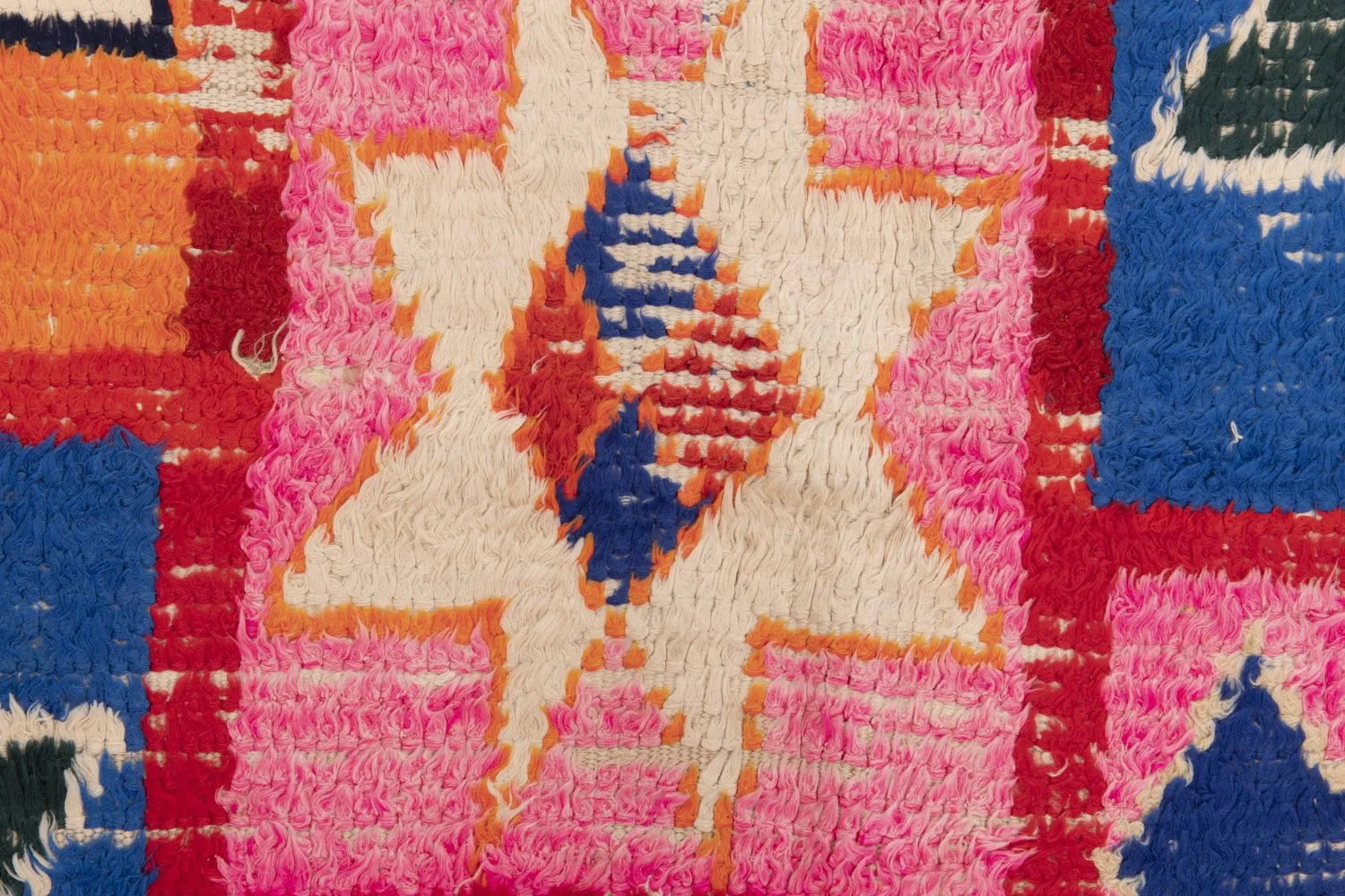 Marokkansk Boucherouite-teppe 210 x 125 cm