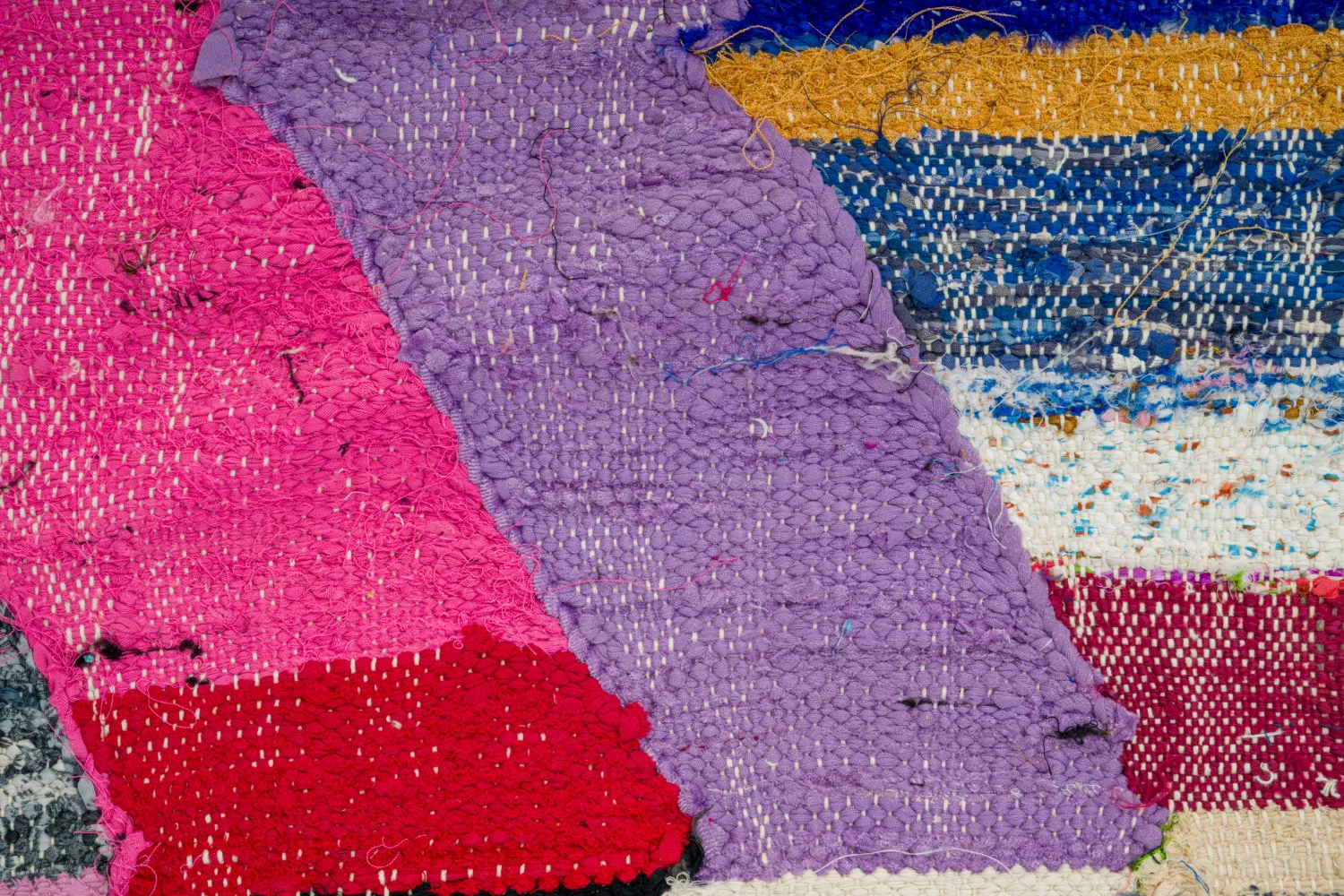 Marokkansk Boucherouite-teppe 130 x 225 cm