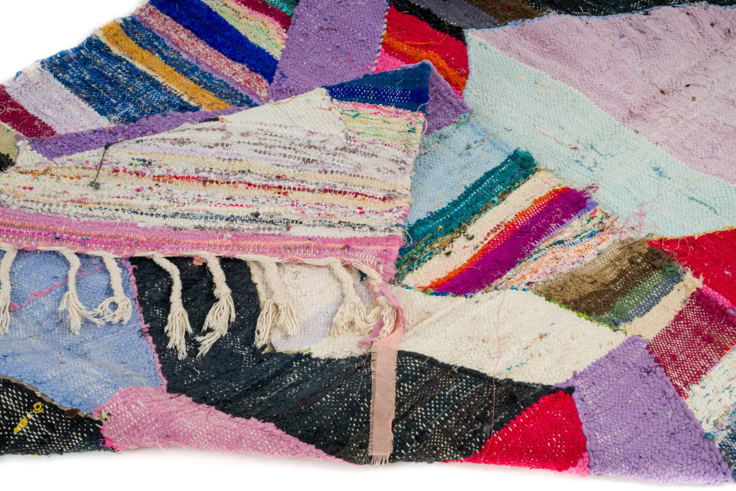 Marokkansk Boucherouite-teppe 130 x 225 cm