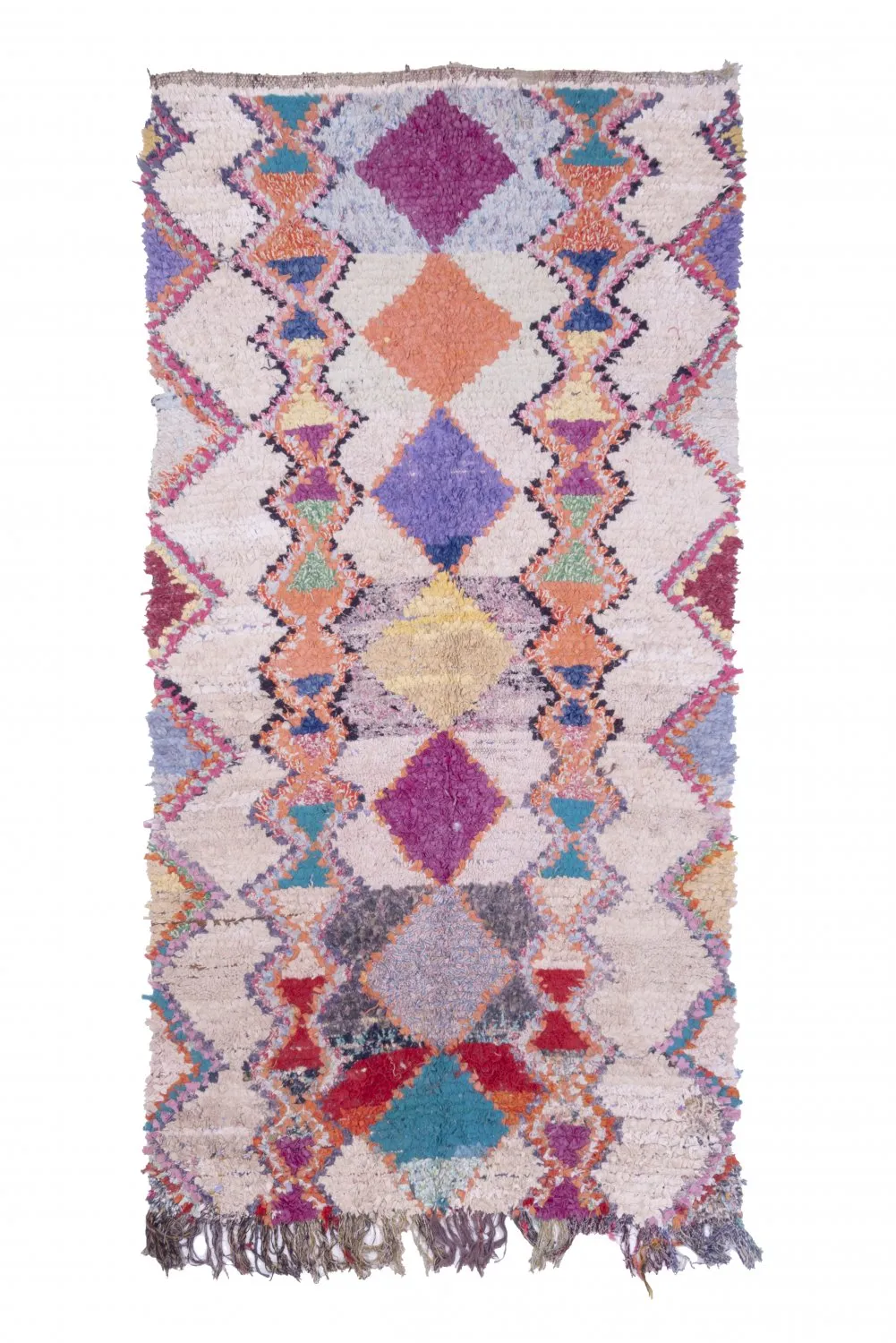 Marokkansk Boucherouite-teppe 265 x 135 cm
