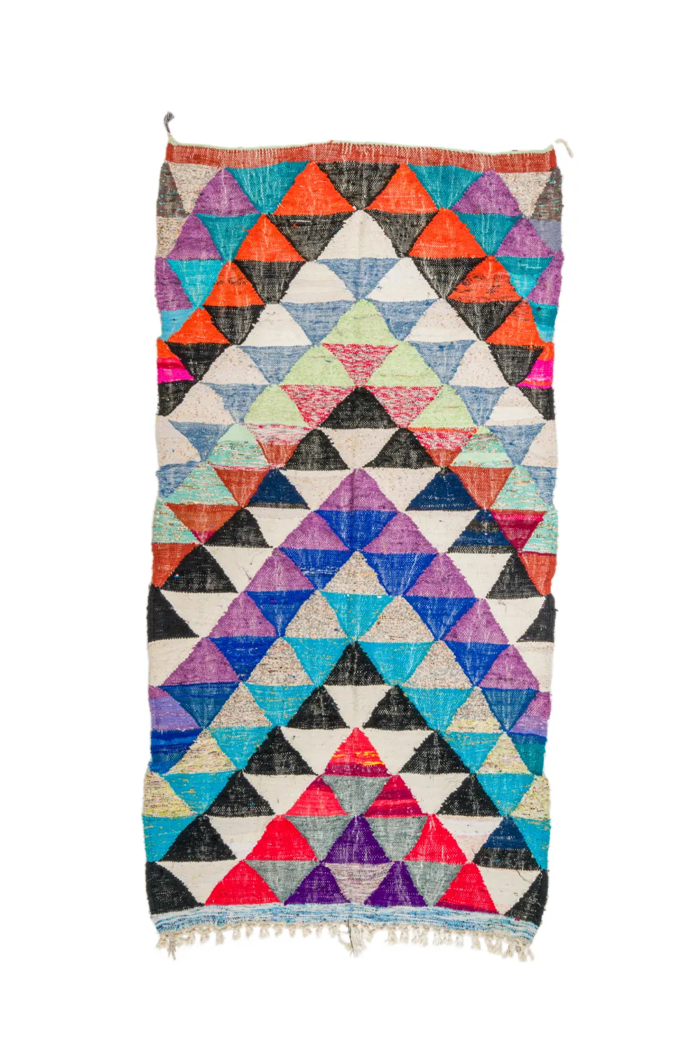 Marokkansk Boucherouite-teppe 130 x 250 cm