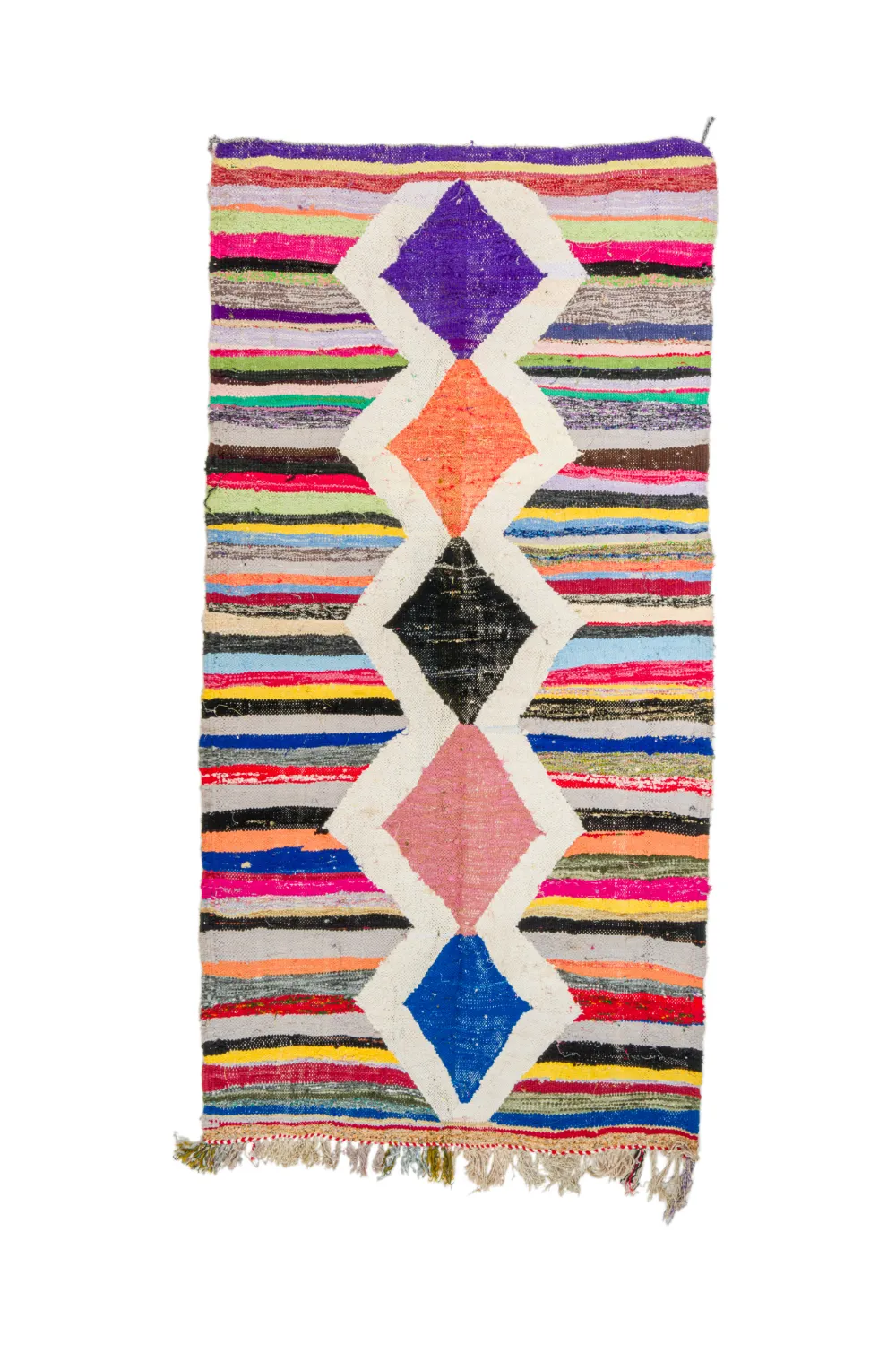 Marokkansk Boucherouite-teppe 135 x 270 cm