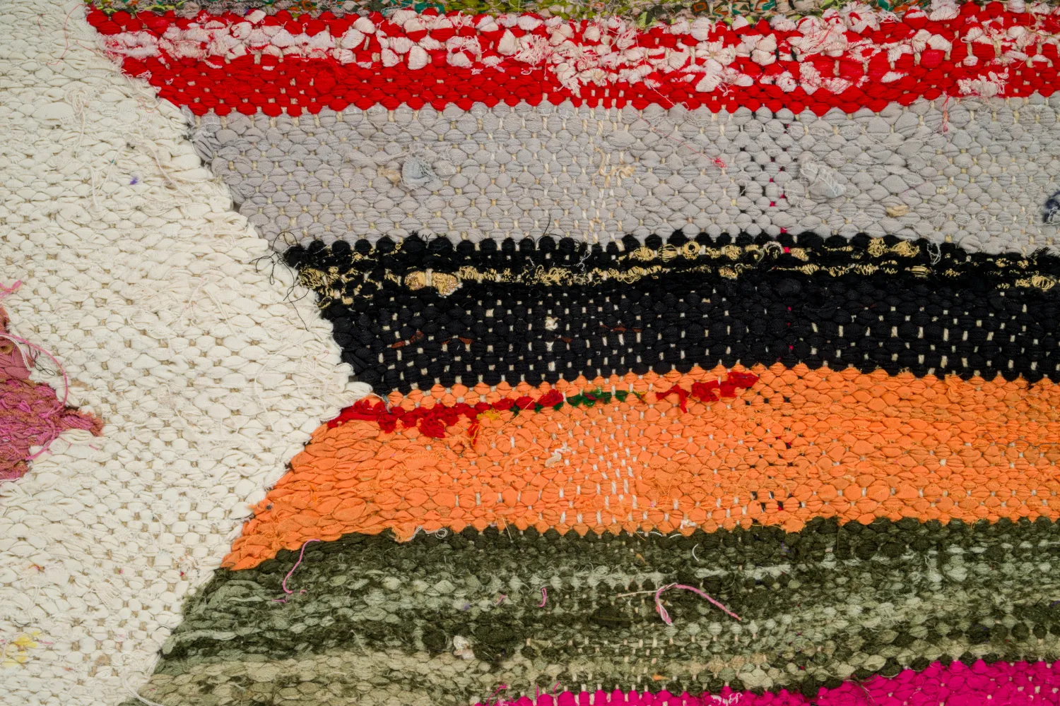Marokkansk Boucherouite-teppe 135 x 270 cm