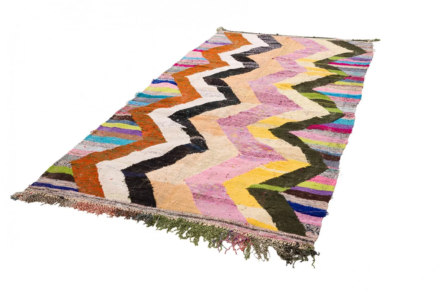 Marokkansk Boucherouite-teppe 145 x 290 cm