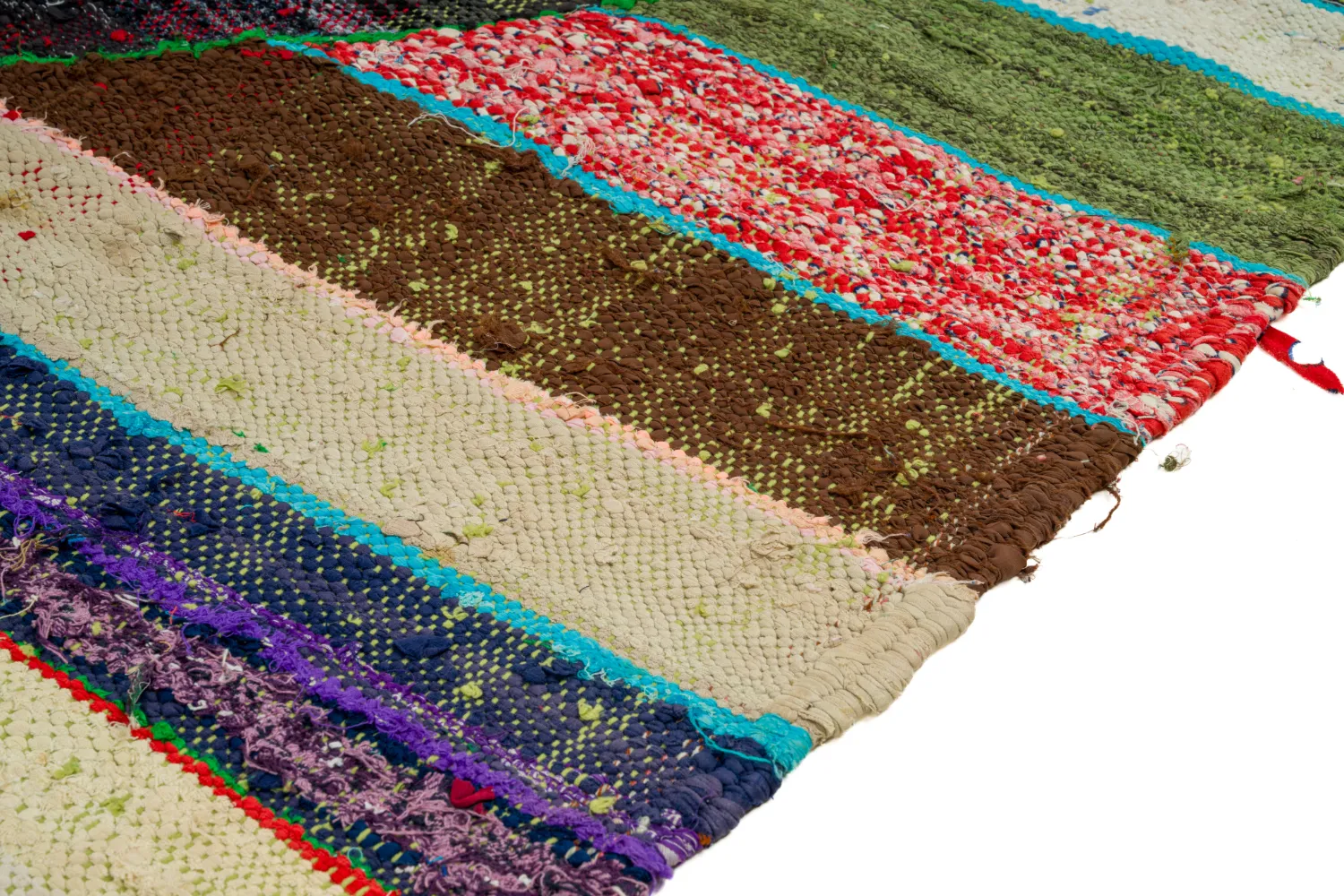 Marokkansk Boucherouite-teppe 115 x 215 cm