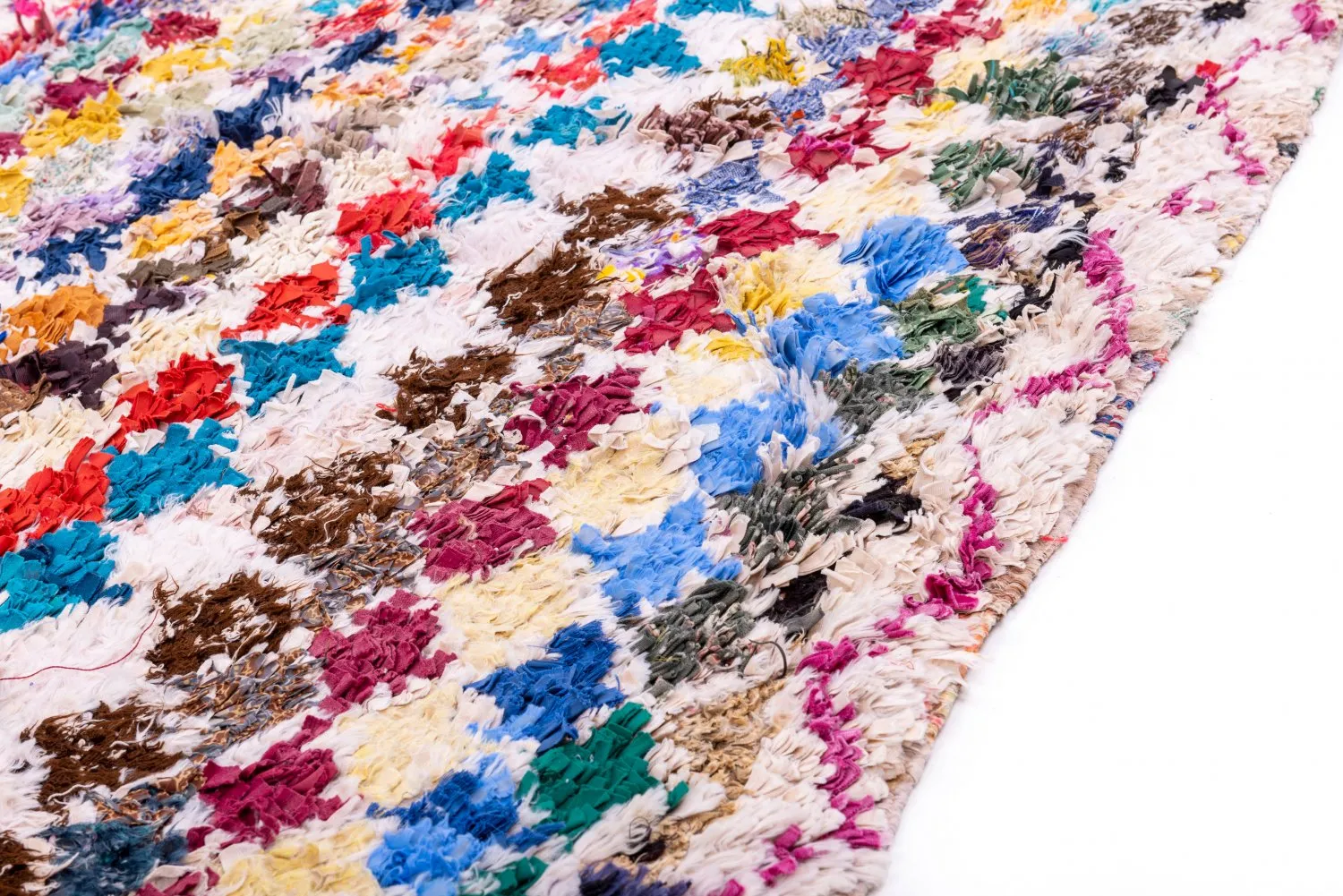 Marokkansk Boucherouite-teppe 205 x 155 cm