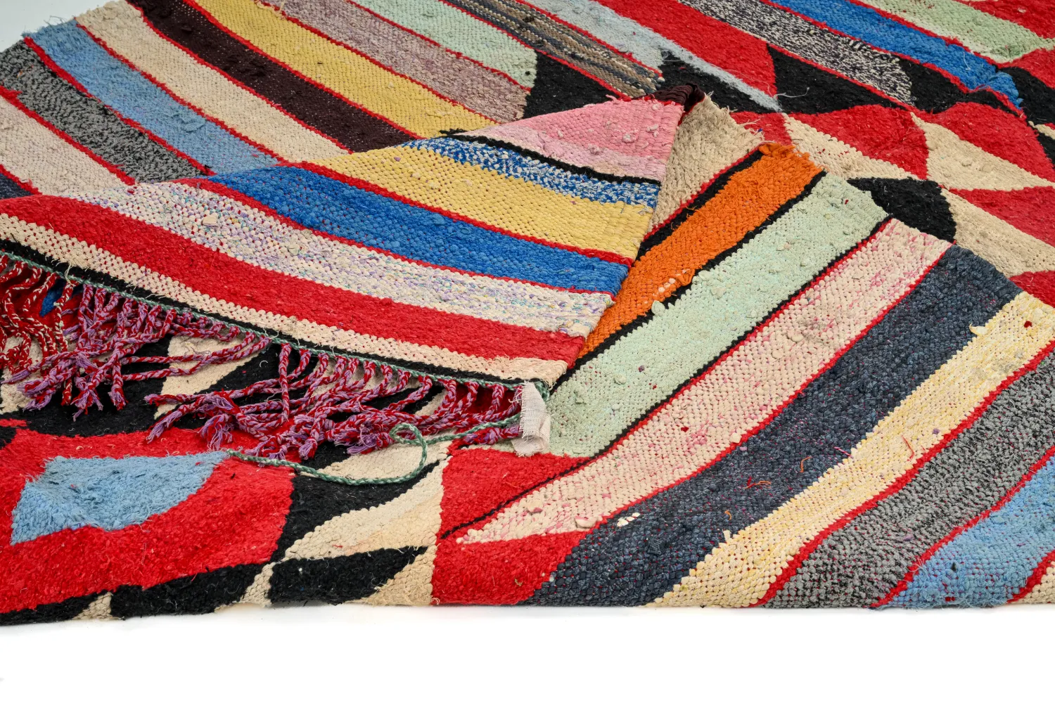 Marokkansk Boucherouite-teppe 145 x 250 cm