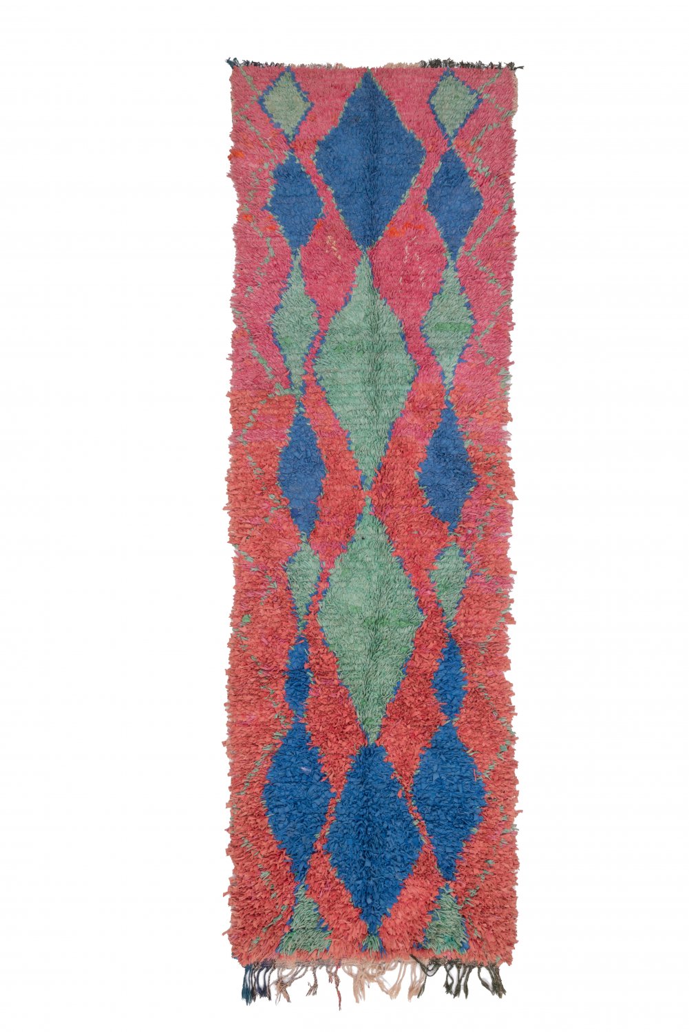Marokkansk Boucherouite-teppe 330 x 100 cm
