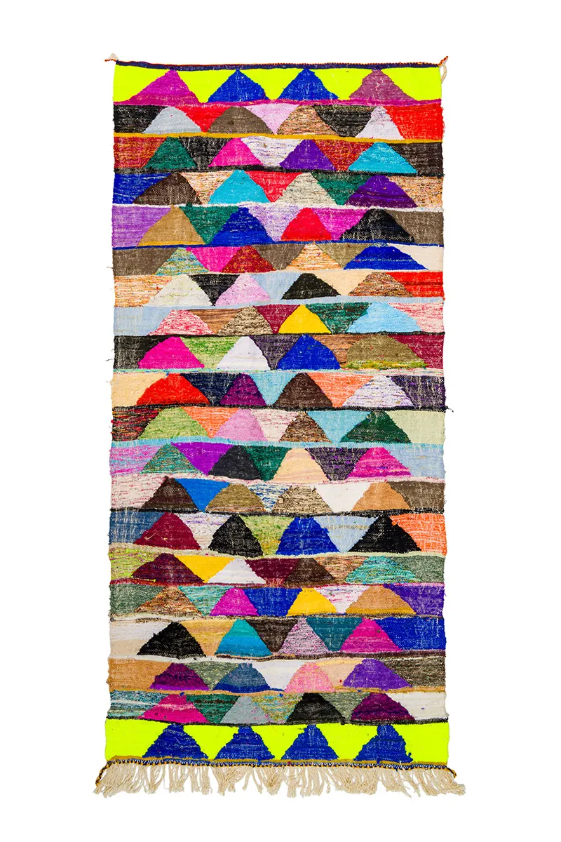 Marokkansk Boucherouite-teppe 135 x 290 cm