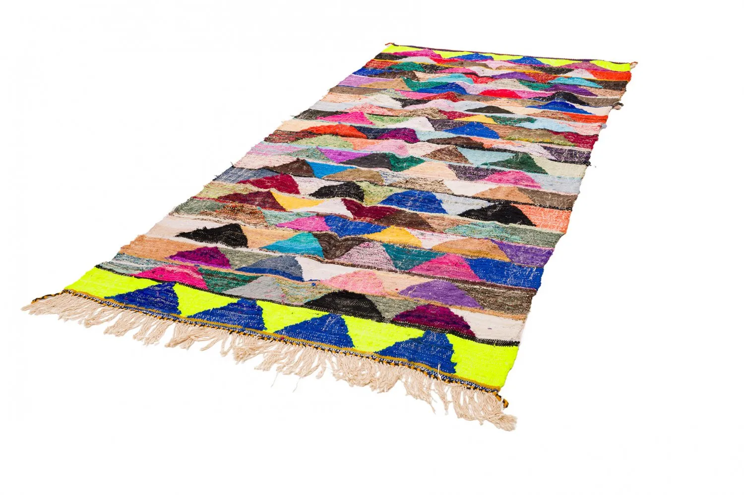 Marokkansk Boucherouite-teppe 135 x 290 cm