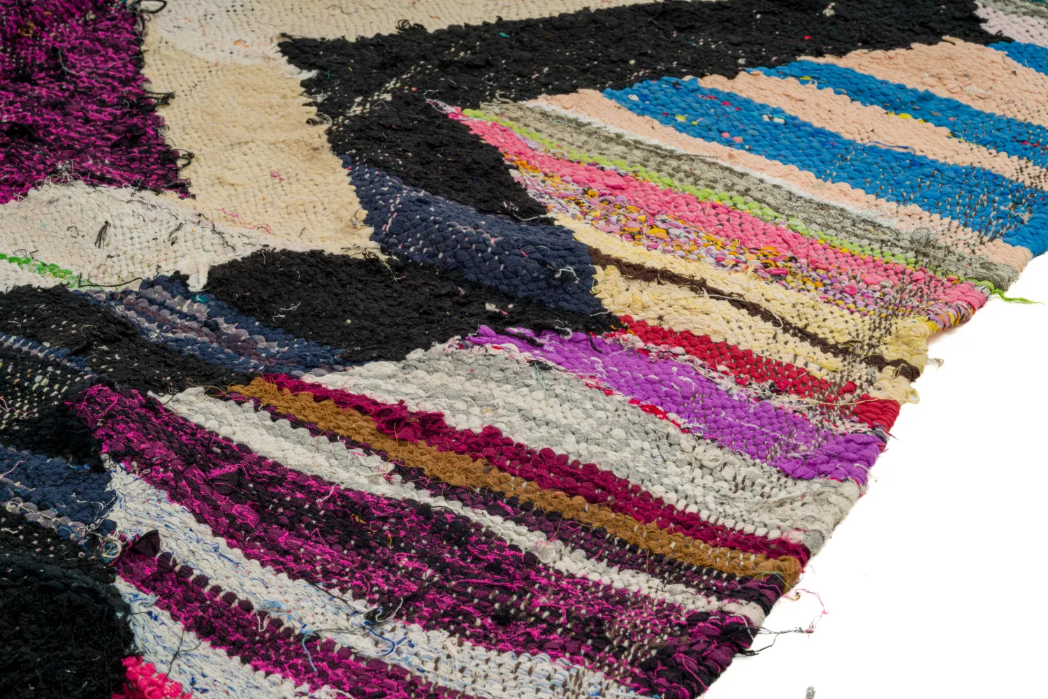 Marokkansk Boucherouite-teppe 140 x 220 cm