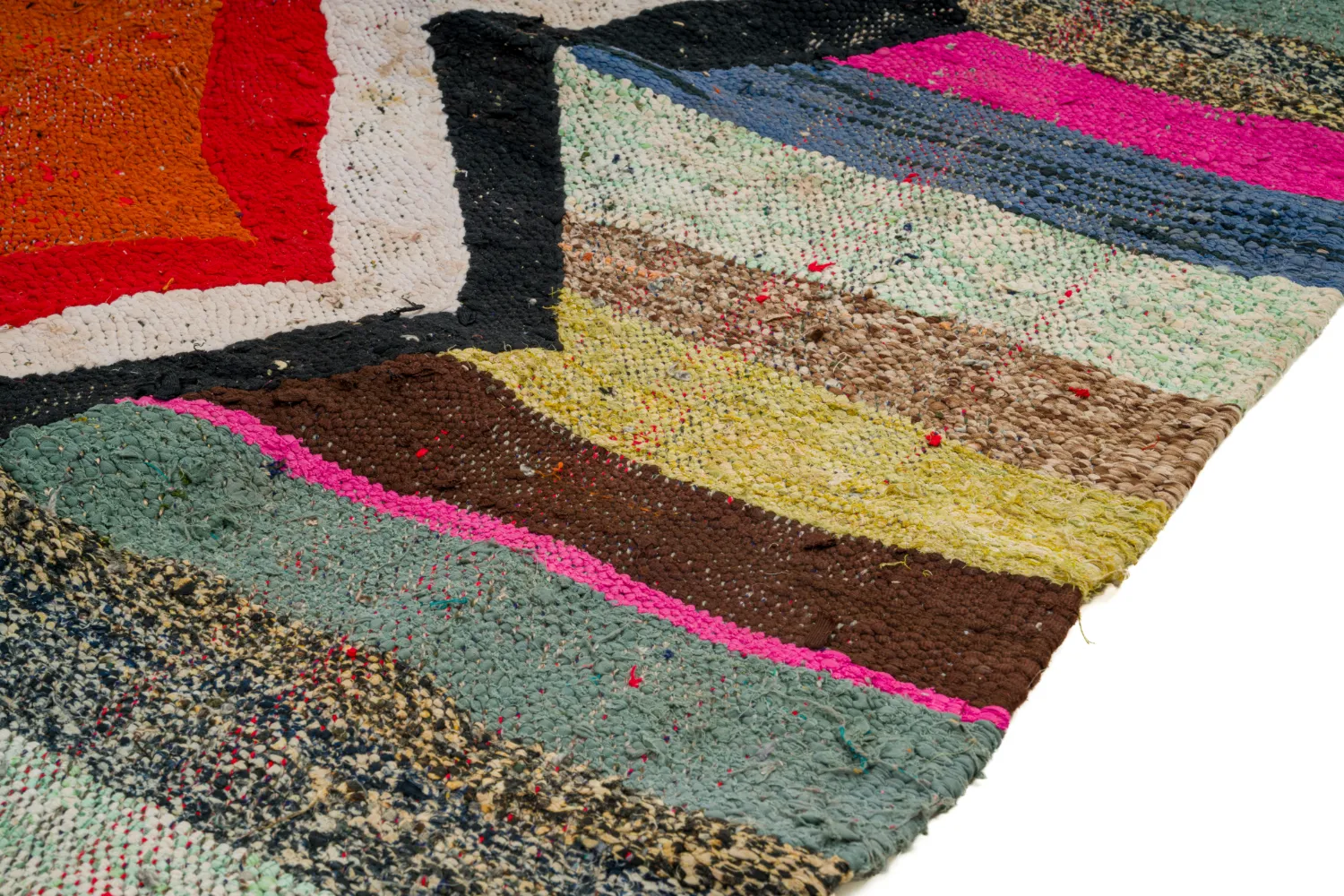 Marokkansk Boucherouite-teppe 130 x 260 cm
