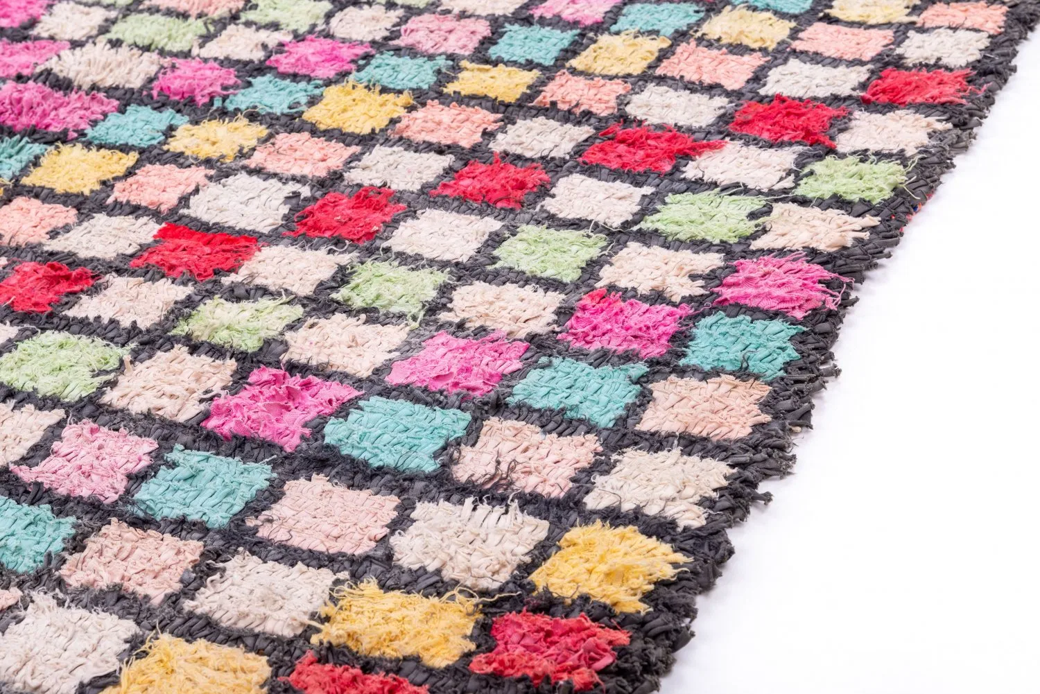 Marokkansk Boucherouite-teppe 275 x 125 cm