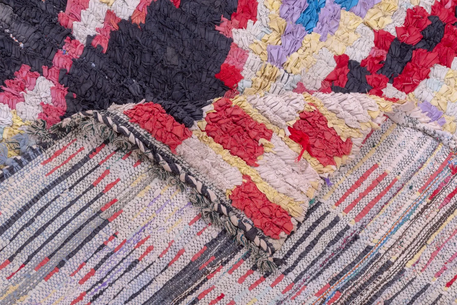 Marokkansk Boucherouite-teppe 235 x 130 cm