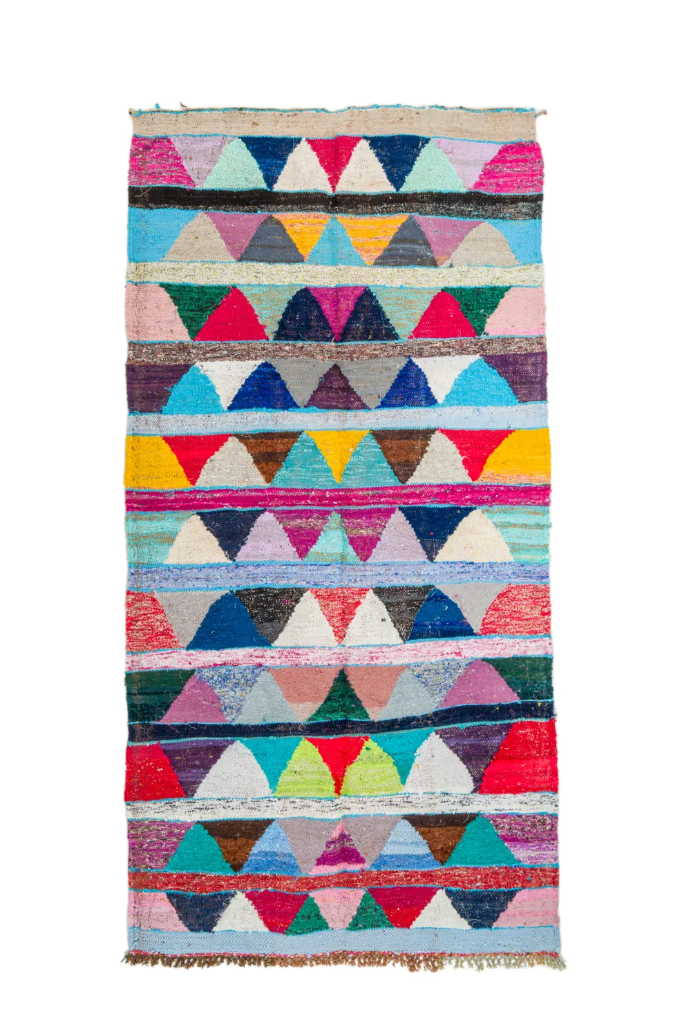 Marokkansk Boucherouite-teppe 135 x 265 cm