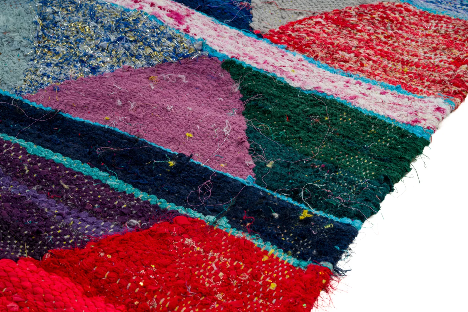 Marokkansk Boucherouite-teppe 135 x 265 cm