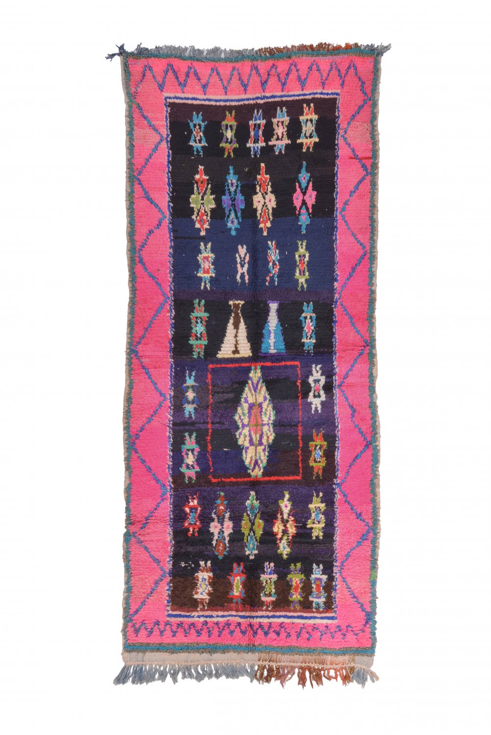 Marokkansk Boucherouite-teppe 315 x 130 cm