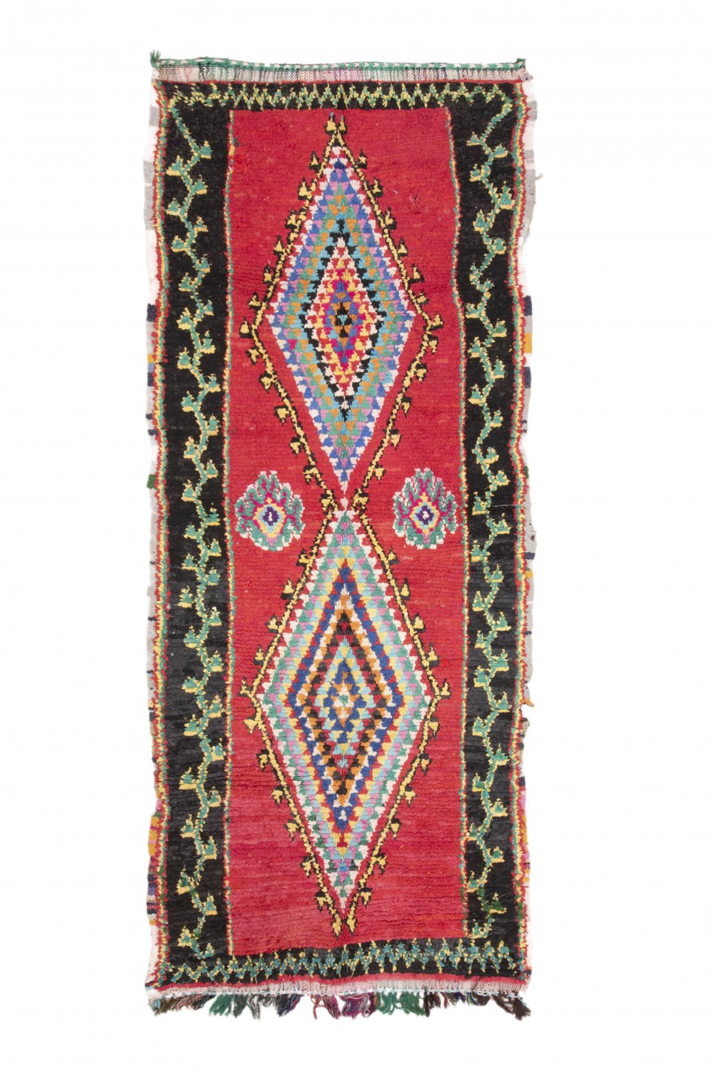 Marokkansk Boucherouite-teppe 325 x 135 cm