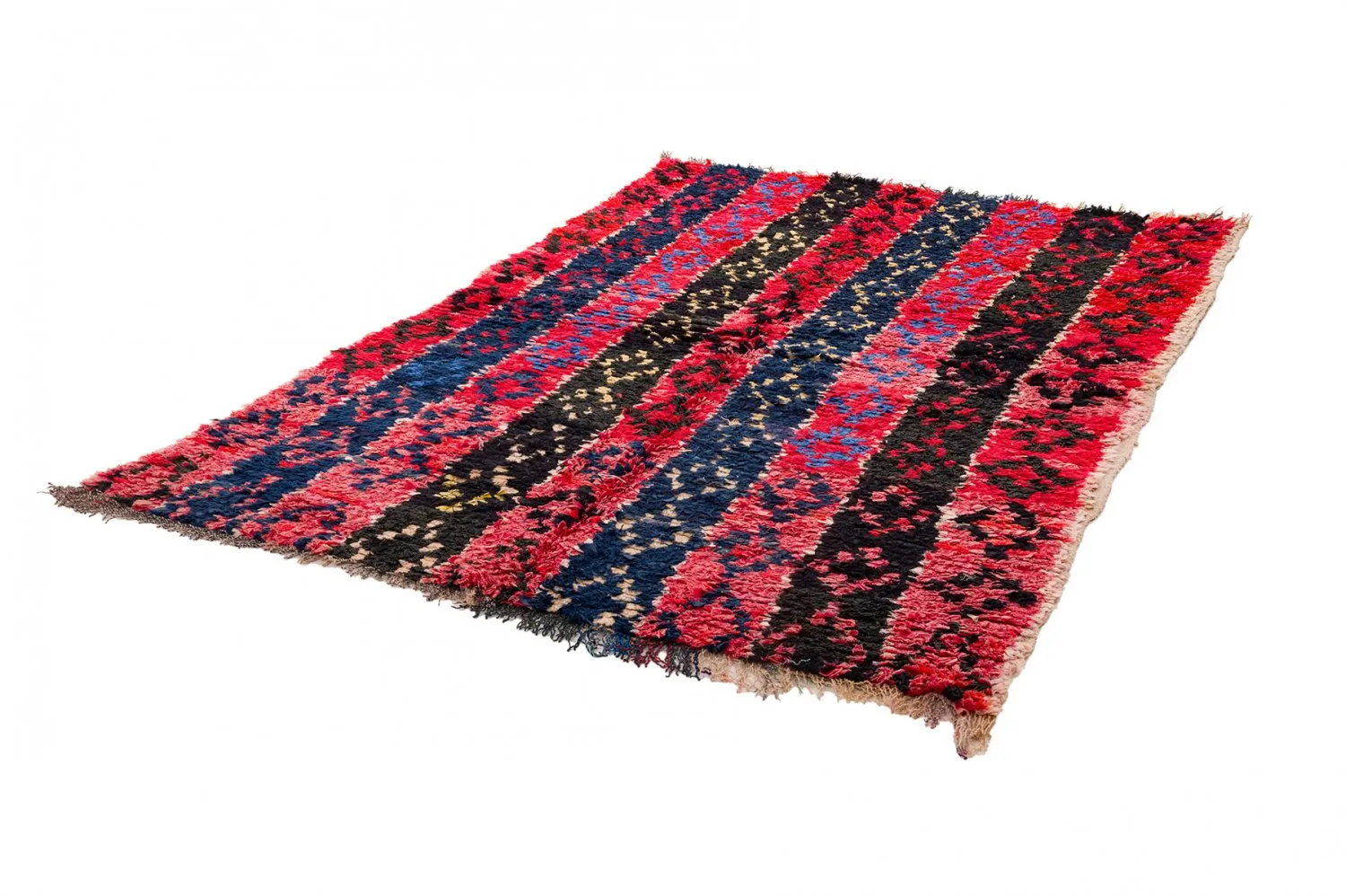 Marokkansk Boucherouite-teppe 135 x 205 cm
