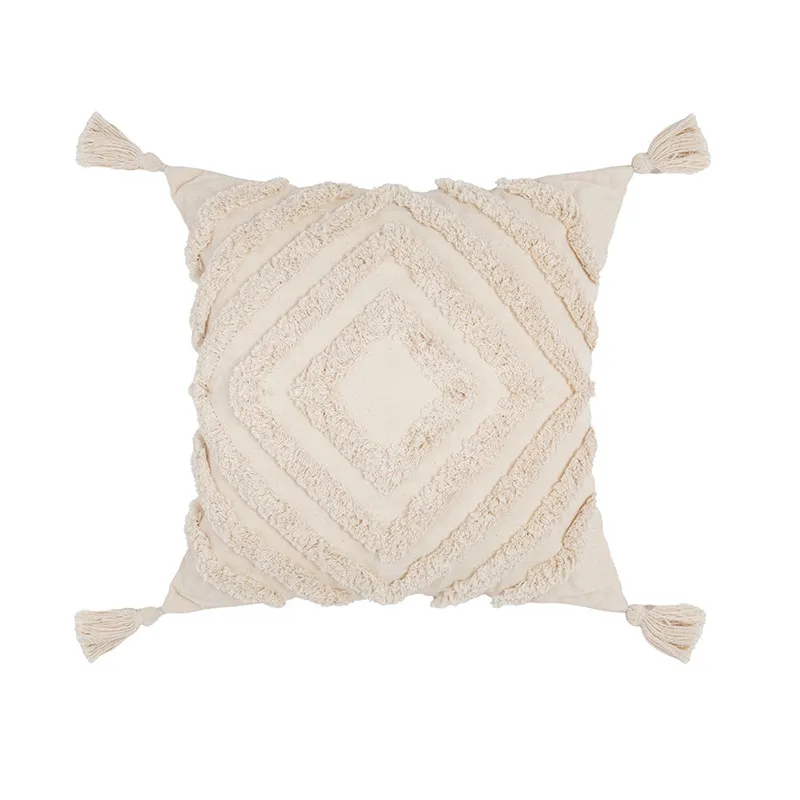 Putetrekk - Natural Boho 45 x 45 cm (beige)